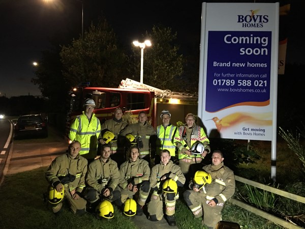 Fire fighters leap into action at new Bidford location